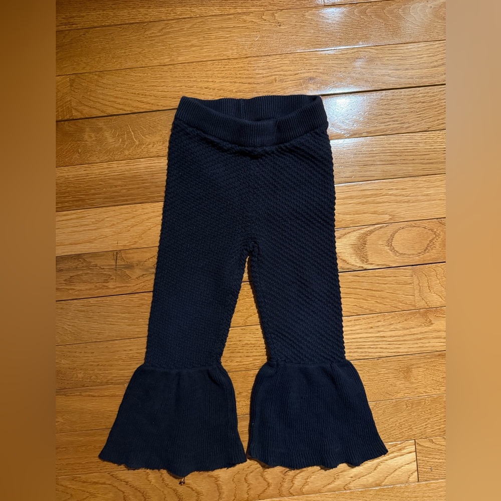 Kate Quinn Wide Rib Black Flare Pant 18-24 months
